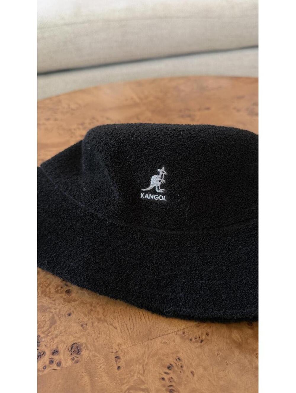 Kangol Black Wool Bucket Hat Size Large